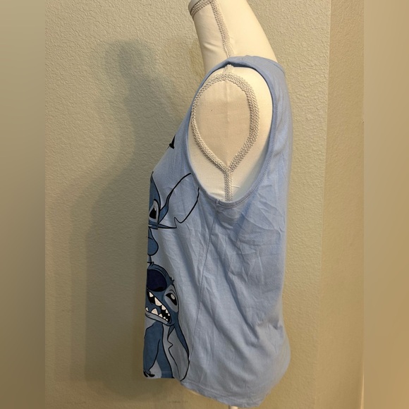 OHANA! Genuine Disney STITCH Sleeveless Tee juniors sz L (11-13) - Picture 3 of 5